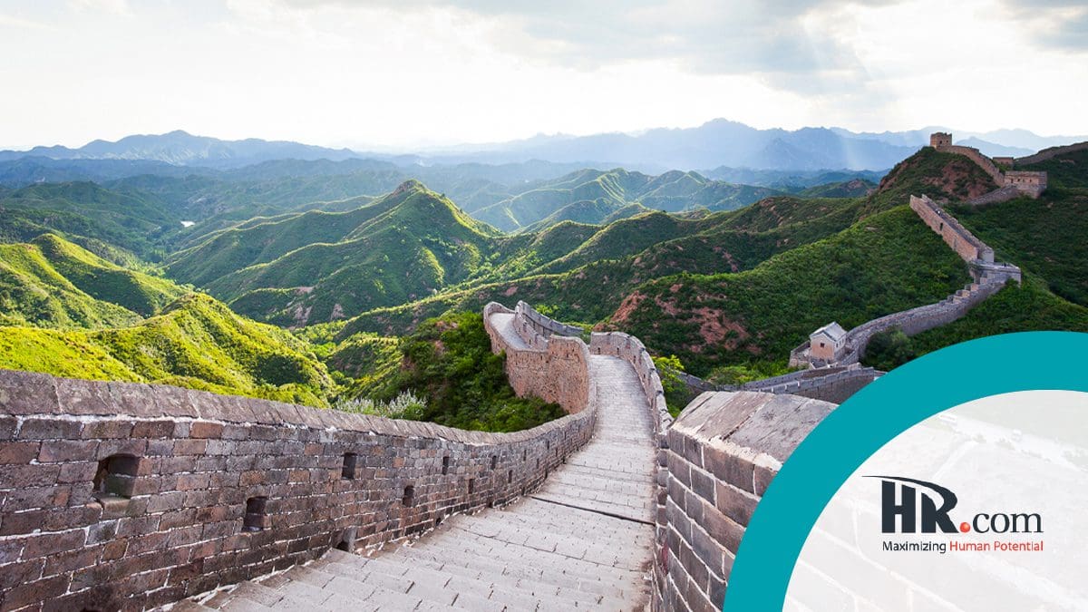 Scenic view of the Great Wall of China from holiday booked through employee travel and lifestyle benefits program