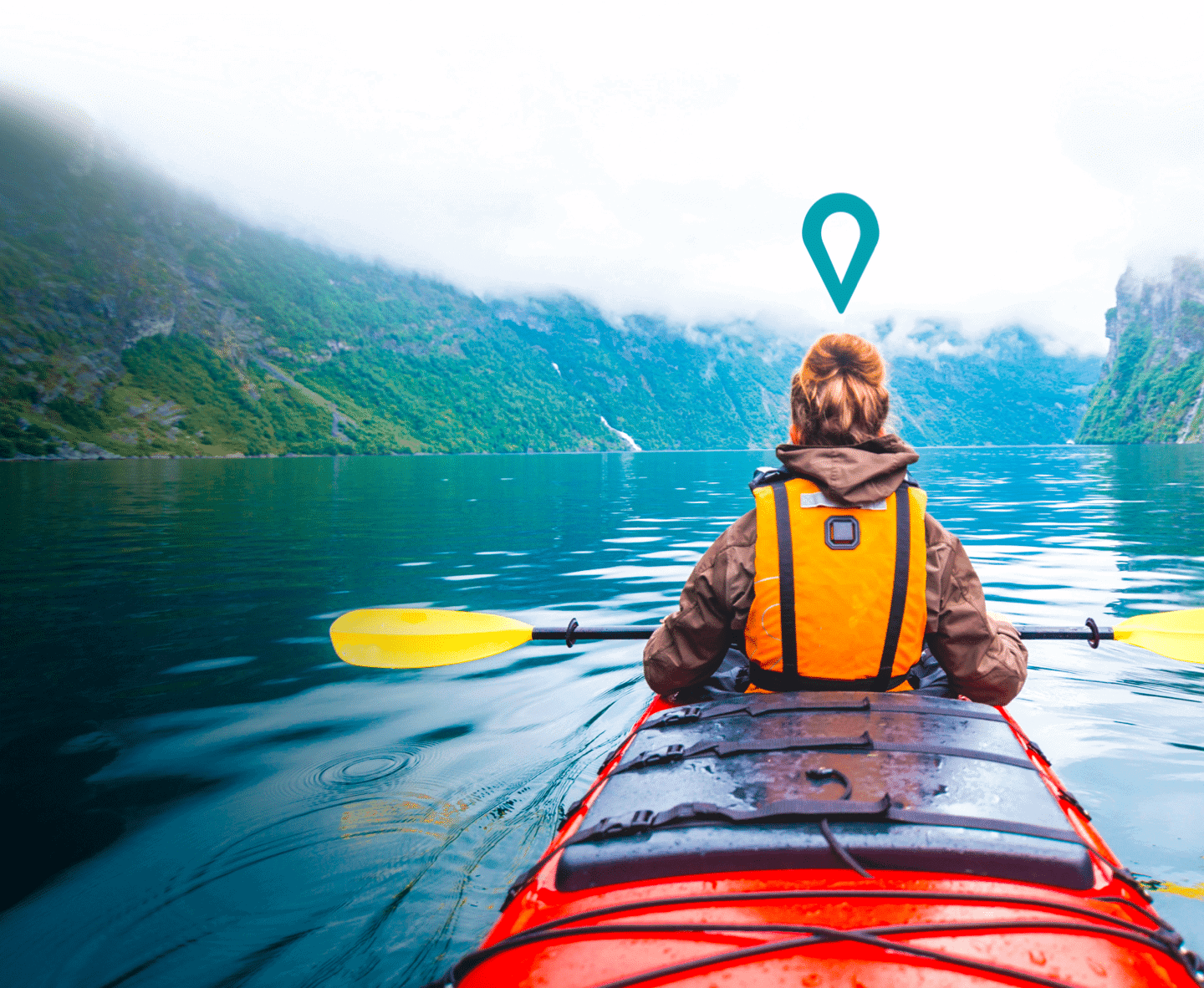 woman in kayak