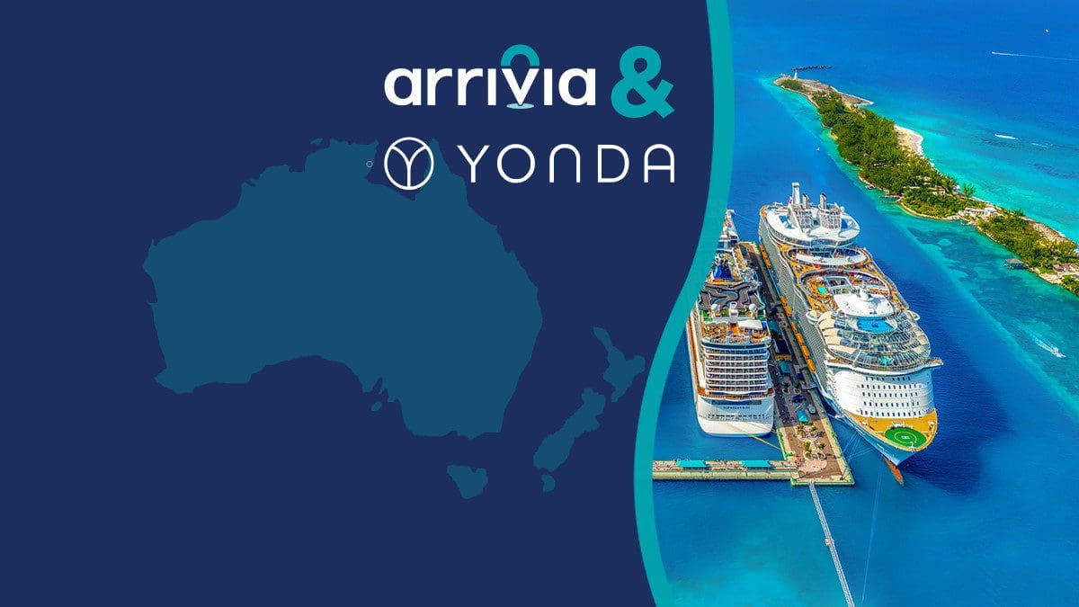 Cruise ships docked in Australia carrying YONDA members who booked cruise and tour experiences on arrivia’s platform