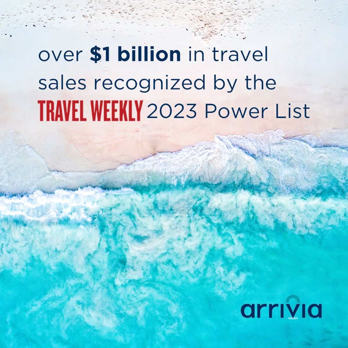 arrivia travel weekly power list 2023