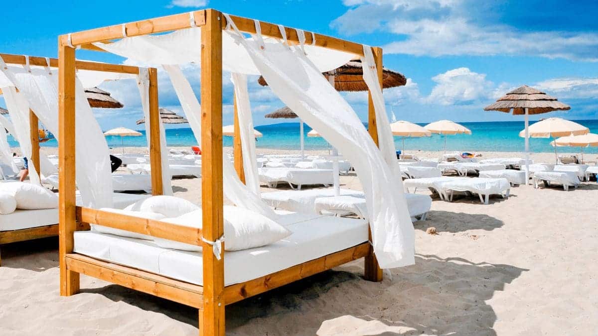 View of travel beds on a membership travel club.