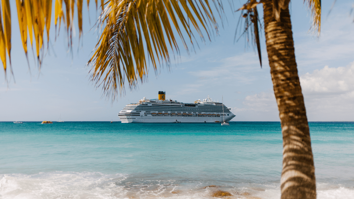cruise ship in the ocean that can be booked with cruise rewards