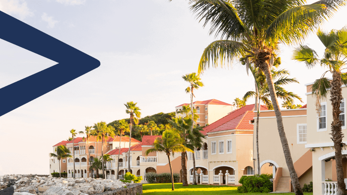 View of beachfront timeshare property