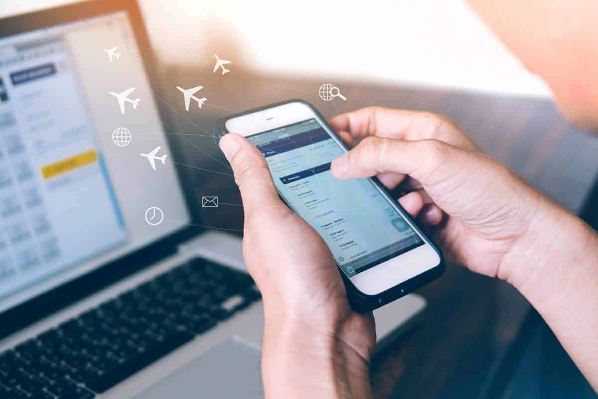 booking a buy now pay later travel on a mobile device