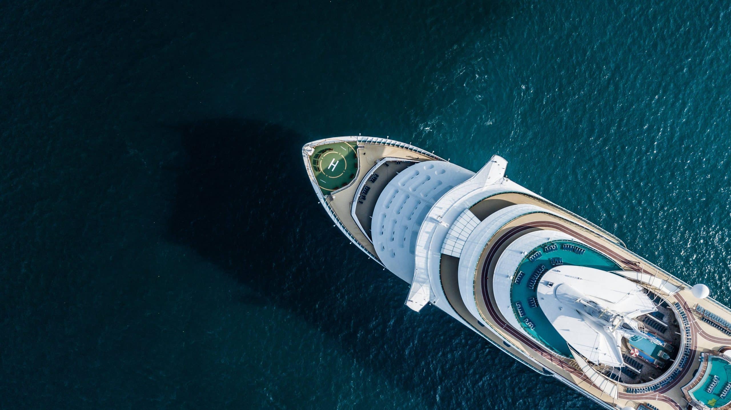 Cruise ship in ocean