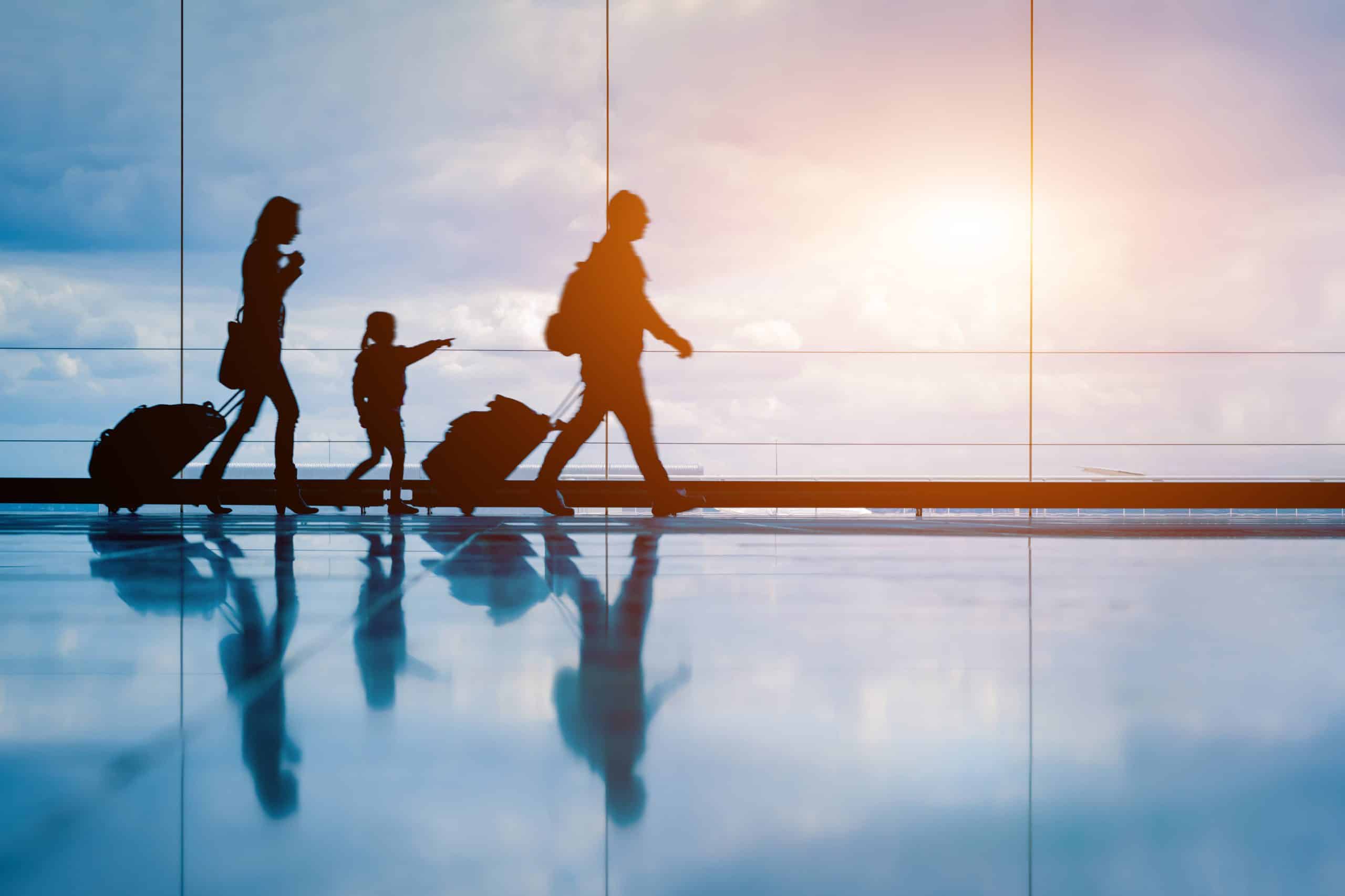 Travelers in airport